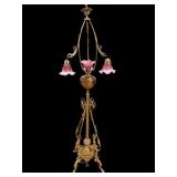 VICTORIAN ORNATE BRASS FLOOR LAMP
