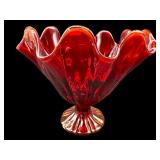 L.E SMITH SIMPLICITY FLAME AMBERINA HANDKERCHIEF