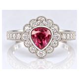 PLATINUM RUBY & DIAMOND RING