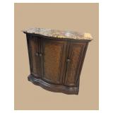 MARBLE TOP 3 DOOR COMMODE