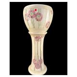 WELLER POTTERY FLEMISH JARDINIï¿½RE AND PEDESTAL