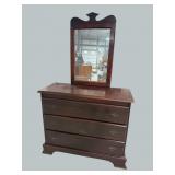 MAHOGANY DRESSER WITH MIRROR