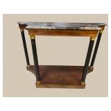 FRENCH EMPIRE MARBLE TOP CONSOLE TABLE
