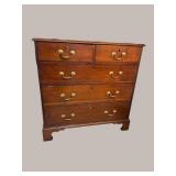19TH CENT. AMERICAN WALNUT 5 DRAWER CHEST
