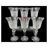 SET OF 6 BOHEMIAN CUT CRYSTAL STEMS