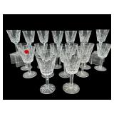 SET OF 19 WATERFORD CRYSTAL LISMORE WINE CLARET