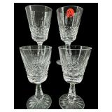 SET OF 4 WATERFORD CRYSTAL KENMARE WINE STEMS