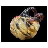SMALL ART GLASS GOLD DUST PUMPKIN