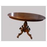 EXTRA LARGE WALNUT VICTORIAN OVAL TABLE