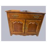 STANLEY FURNITURE FLIP TOP CHERRY SERVER