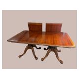 BANDED SOLID MAHOGANY BANQUET TABLE