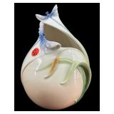 FRANZ PORCELAIN DRAGONFLY ABSTRACT VASE