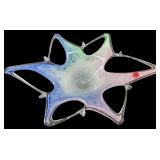 LARGE MURANO STYLE MULTI-COLOR STARFISH BOWL