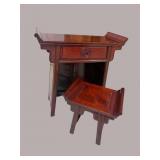 ROSEWOOD ORIENTAL VANITY WITH STOOL