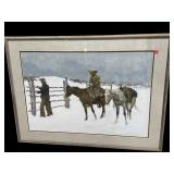FREDERIC REMINGTON PRINT IN FRAME