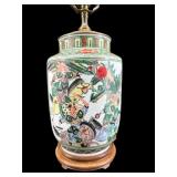 ORIENTAL PORCELAIN FIGURAL TABLE LAMP