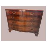KINDEL OXFORD MAHOGANY BOW FRONT CHEST