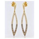 ELEGANT LEVIAN 14K YELLOW GOLD CHAMPAGNE &