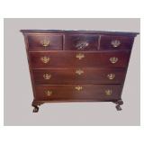 SOLID MAHOGANY ACANTHUS CARVED CHIPPENDALE CHEST