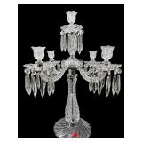 DUNCAN MILLER 5 LIGHT CRYSTAL CANDELABRA