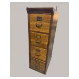 OAK 4 DRAWER FILE CABINET