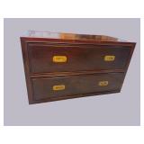 ROSEWOOD CAMPAIGN STYLE 2 DRAWER CHEST