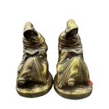 PR OF BRONZE READING MONK BOOKENDS