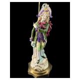 LARGE CAPODIMONTE STYLE FIGURAL TABLE LAMP