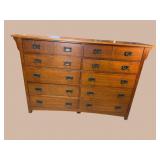 BASSETT MISSION OAK STYLE LARGE DRESSER