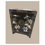 CHINOISERIE DECORATED APPLIED FIGURE 2 DOOR