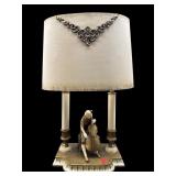 1930S ART DECO JOHN RUHL CELLIST TWIN CANDLESTICK