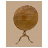 SOLID MAHOGANY PEDESTAL TILT TOP TABLE