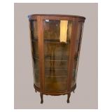 OAK BOW GLASS CHINA CLOSET