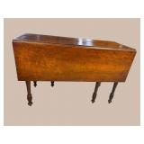 CHERRY 19TH CENT. TURNED LEG DROP LEAF TABLE