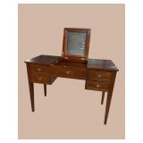 CRAFTIQUE MAHOGANY LIFT TOP VANITY