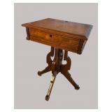 VICTORIAN OAK 1 DRAWER STAND