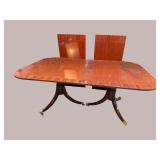 BAKER MAHOGANY BANDED BANQUET TABLE