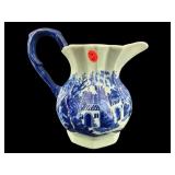 VICTORIA WARE BLUE AND WHITE PORCELAIN PITCHER