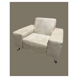 MODERN DESIGN SUADE ARM CHAIR