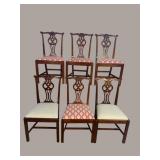 6 SOLID MAHOGANY CHIPPENDALE CHAIRS