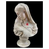 RAFFAELLE MONTI 1871 THE MOTHER CHALKWARE BUST