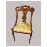 19TH CENT. HEAVY CARVED SIDE CHAIR