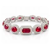 18K RUBY & DIAMOND BRACELET