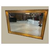 LARGE ORNATE GOLD PAINTED MIRROR