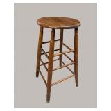 ANTIQUE ASH STOOL