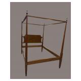 SOLID WALNUT PENCIL POST FULL SIZE BED