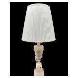 LARGE ANTIQUE CARVED ITALY MARBLE LAMP