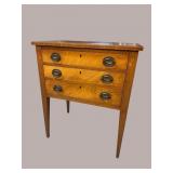 MAHOGANY INLAID HEPPLEWHITE SILVER CHEST