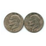 Pair of Eisenhower Dollars