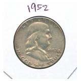 1952 Franklin Silver Half Dollar